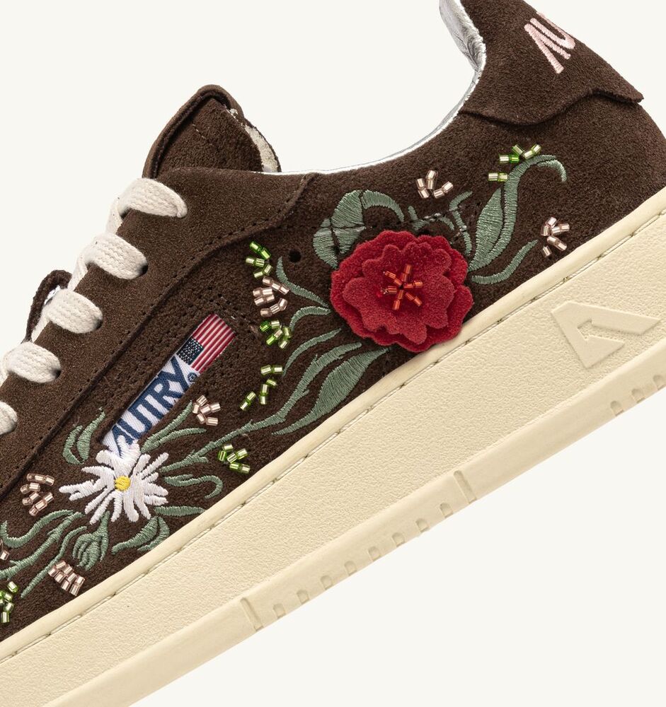 AUTRY - Basket Dallas Floral en Daim Marron