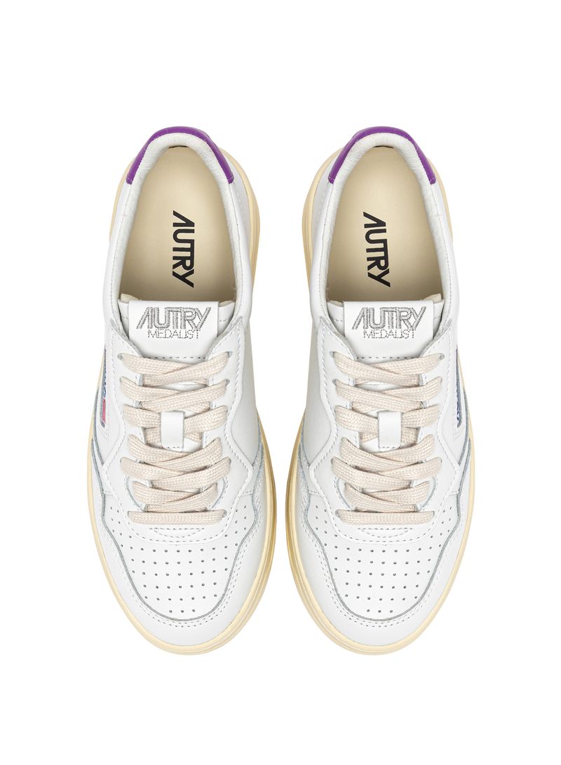AUTRY - Basket Medalist Low cuir blanc / D Berry