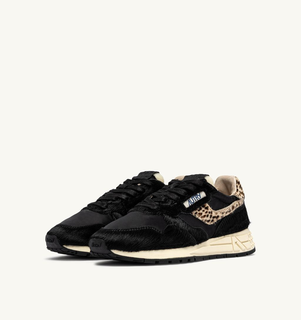 AUTRY - Basket Reelwind Low Pony/Nylon Black/Leo