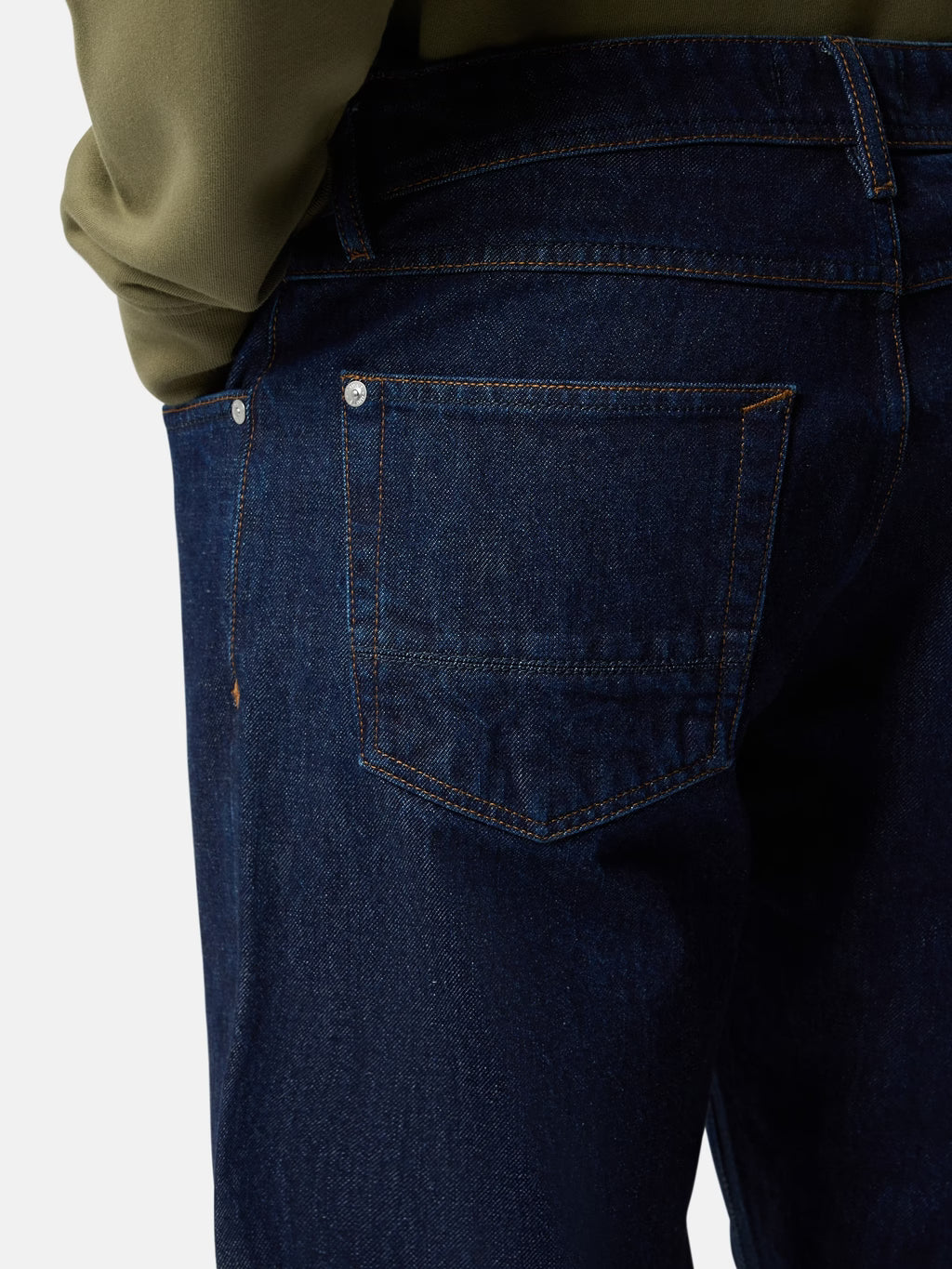 Stone Island - J100005 Jeans Droit Regular cinq poches Bleu Rincé