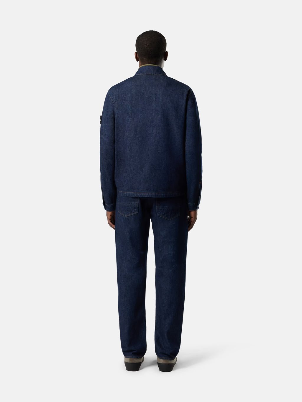 Stone Island - J100005 Jeans Droit Regular cinq poches Bleu Rincé