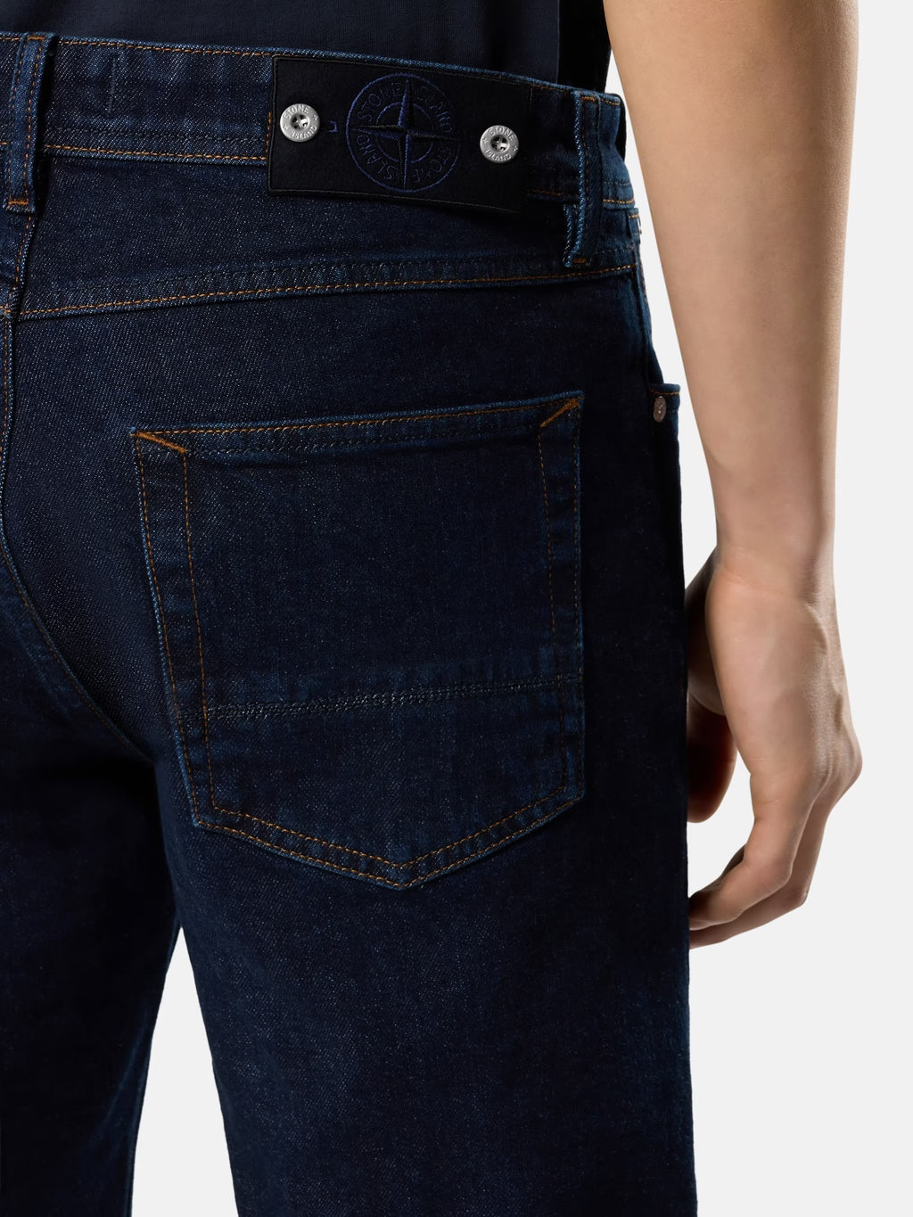 Stone Island - J100007 Jeans coupe Slim cinq poches Bleu Rincé
