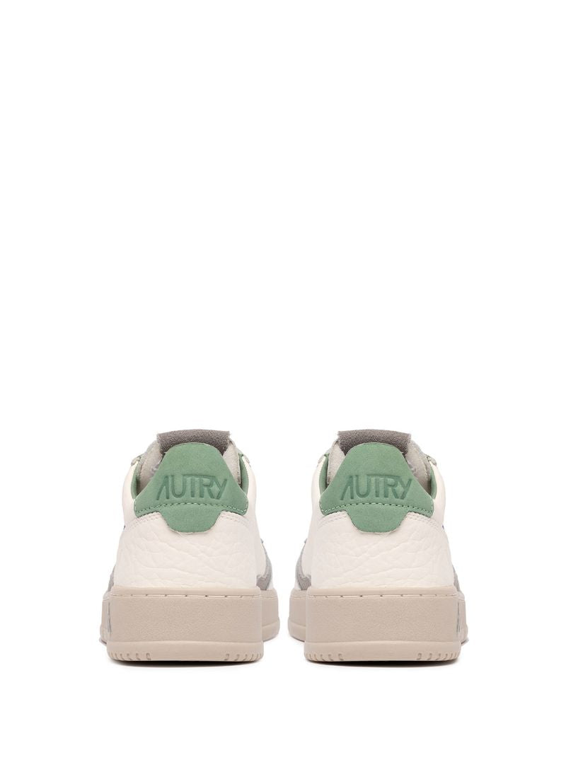 AUTRY - Basket Medalist Low cuir effet éléphant détails loden/vapor