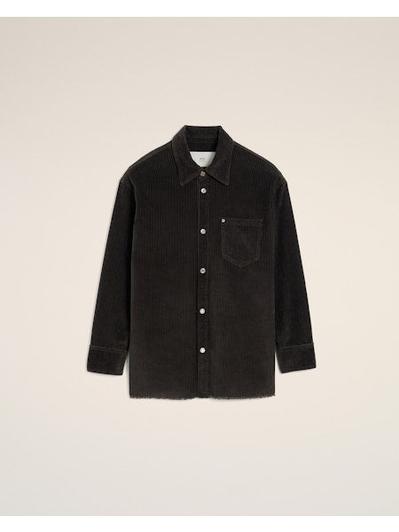 AMI - Surchemise Velours Anthracite