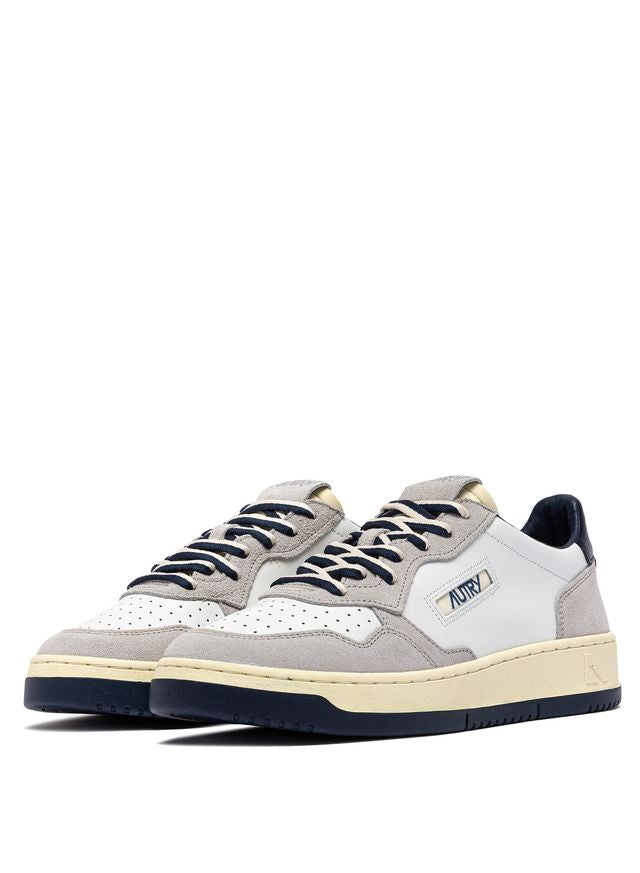AUTRY - Basket Medalist Low cuir Suede Bicolor White/Vapor