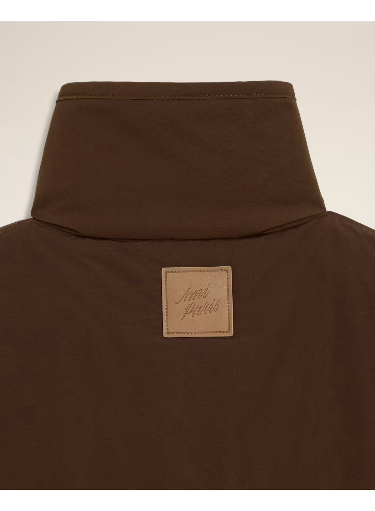 AMI - Veste Zippé avec détails Nylon Mastic Beige