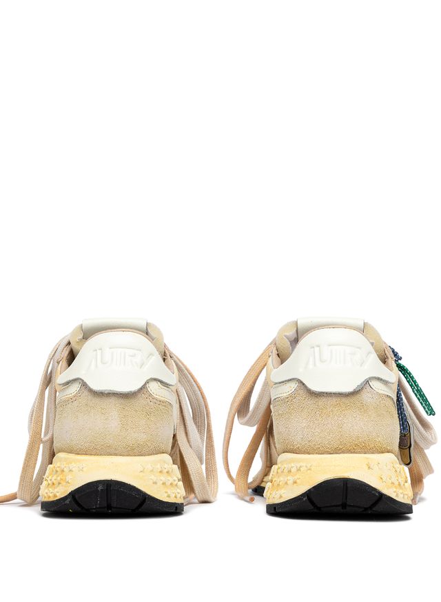 AUTRY - Basket Super Vintage Reelwind Suede/Nylon Ecru/White