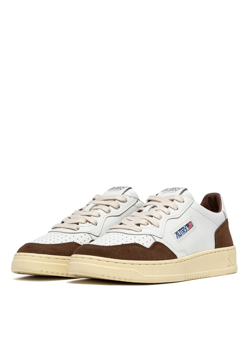 AUTRY - Basket Medalist Low Soft Leather/Suede White/Tund