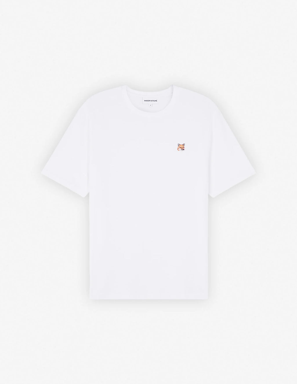 MAISON KITSUNÉ - Tee-shirt Fox head patch regular white