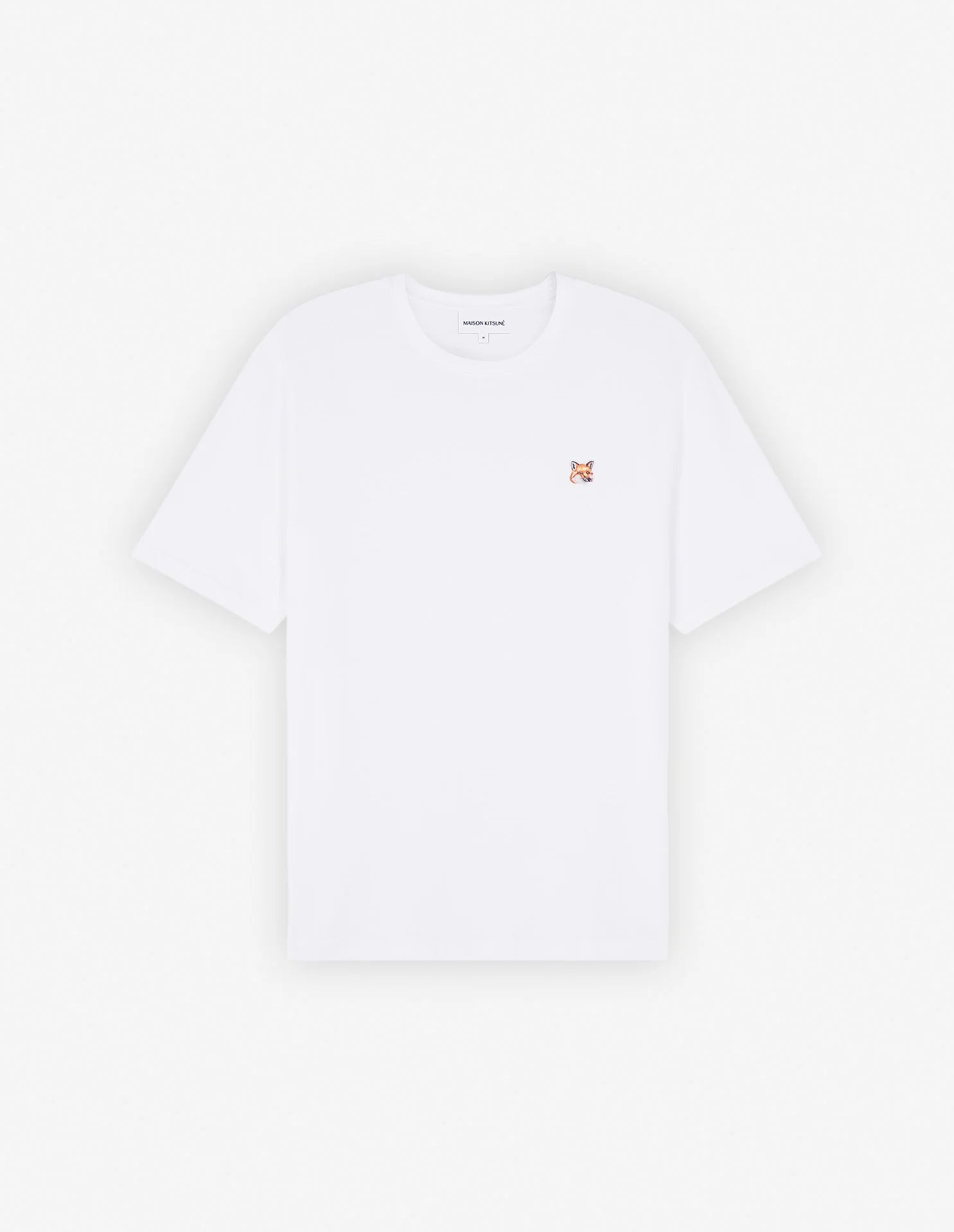 MAISON KITSUNÉ - Tee-shirt Fox head patch regular white