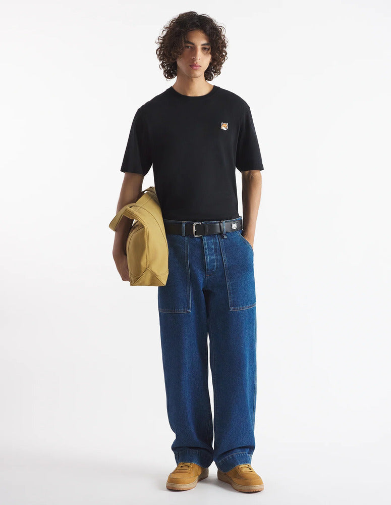 MAISON KITSUNÉ - Tee-shirt Fox head patch regular black