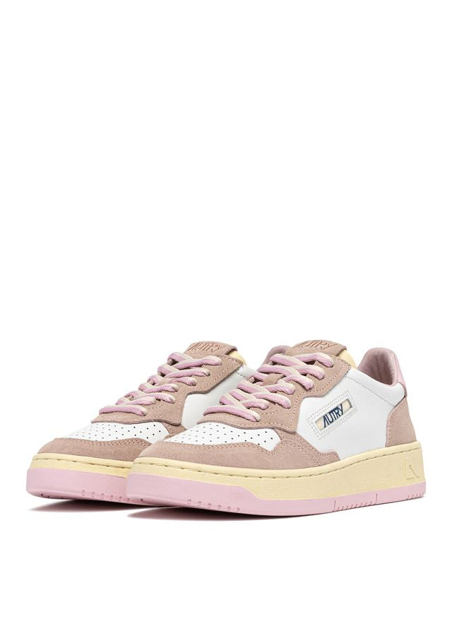 AUTRY - Basket Medalist Low cuir Suede Bicolor White/Phard