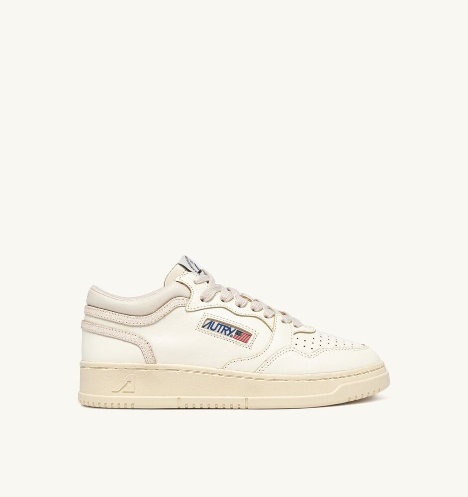 AUTRY - Basket Medway en cuir Marshmallow et Blanc