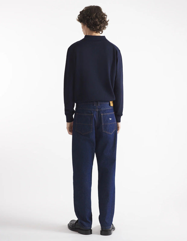 MAISON KITSUNÉ - Polo en maille Bold fox Head patch