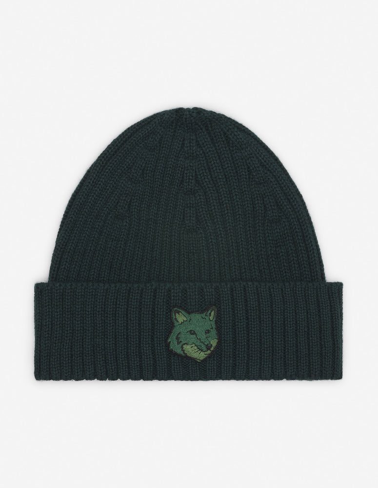 MAISON KITSUNÉ - Bonnet Bold Fox head ranger green