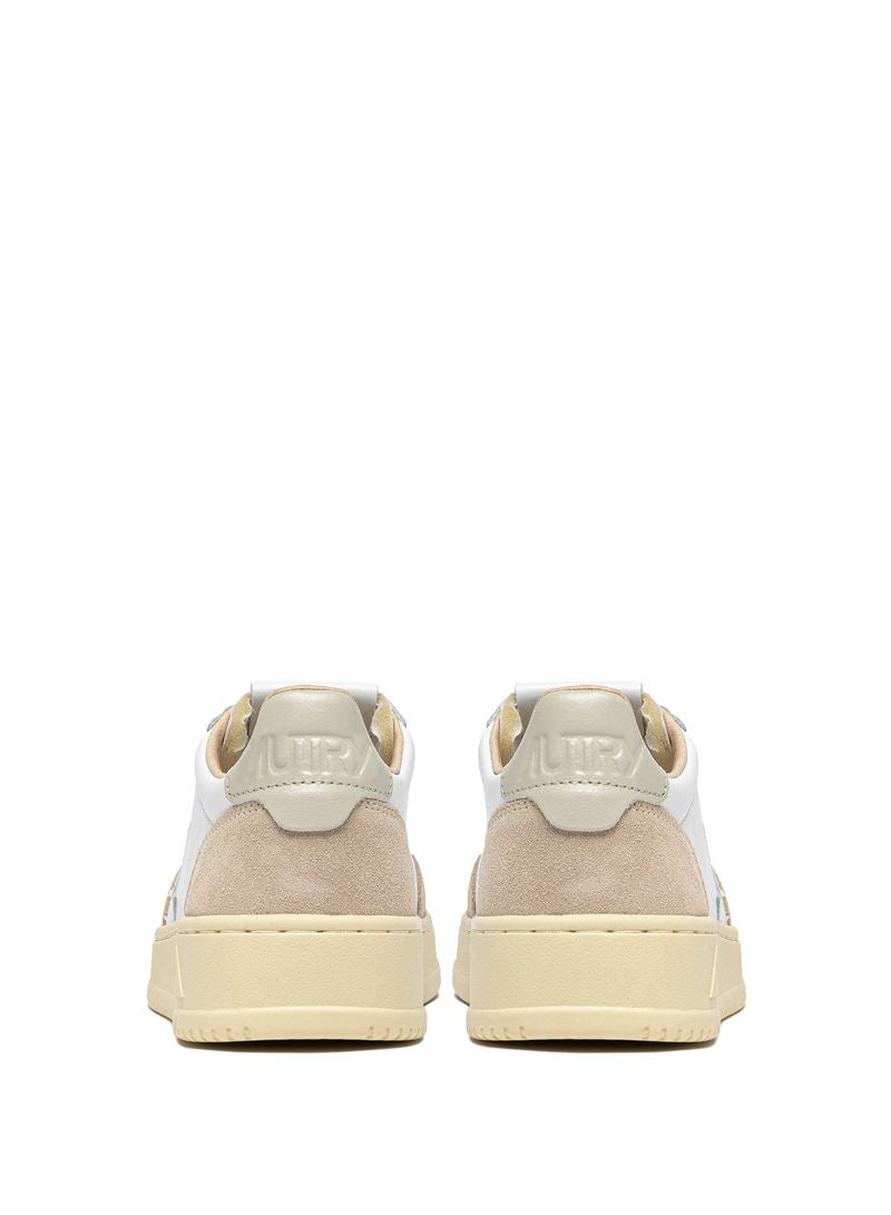 AUTRY - Basket Medalist Low cuir suede White / Pelican