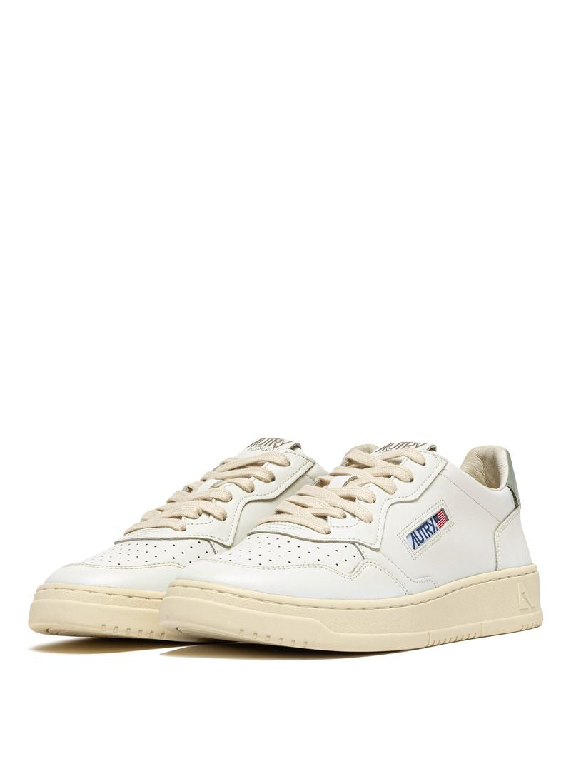 AUTRY - Basket Medalist Low cuir blanc / Seagrass