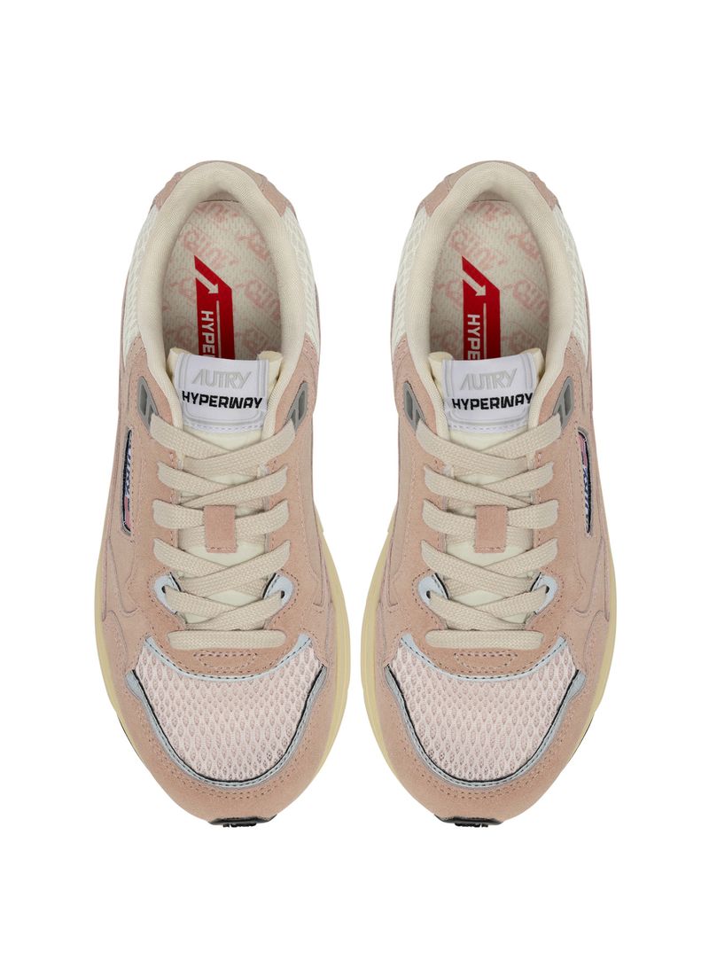 AUTRY - Basket Hyperway Mesh et suède Silk/Sliver