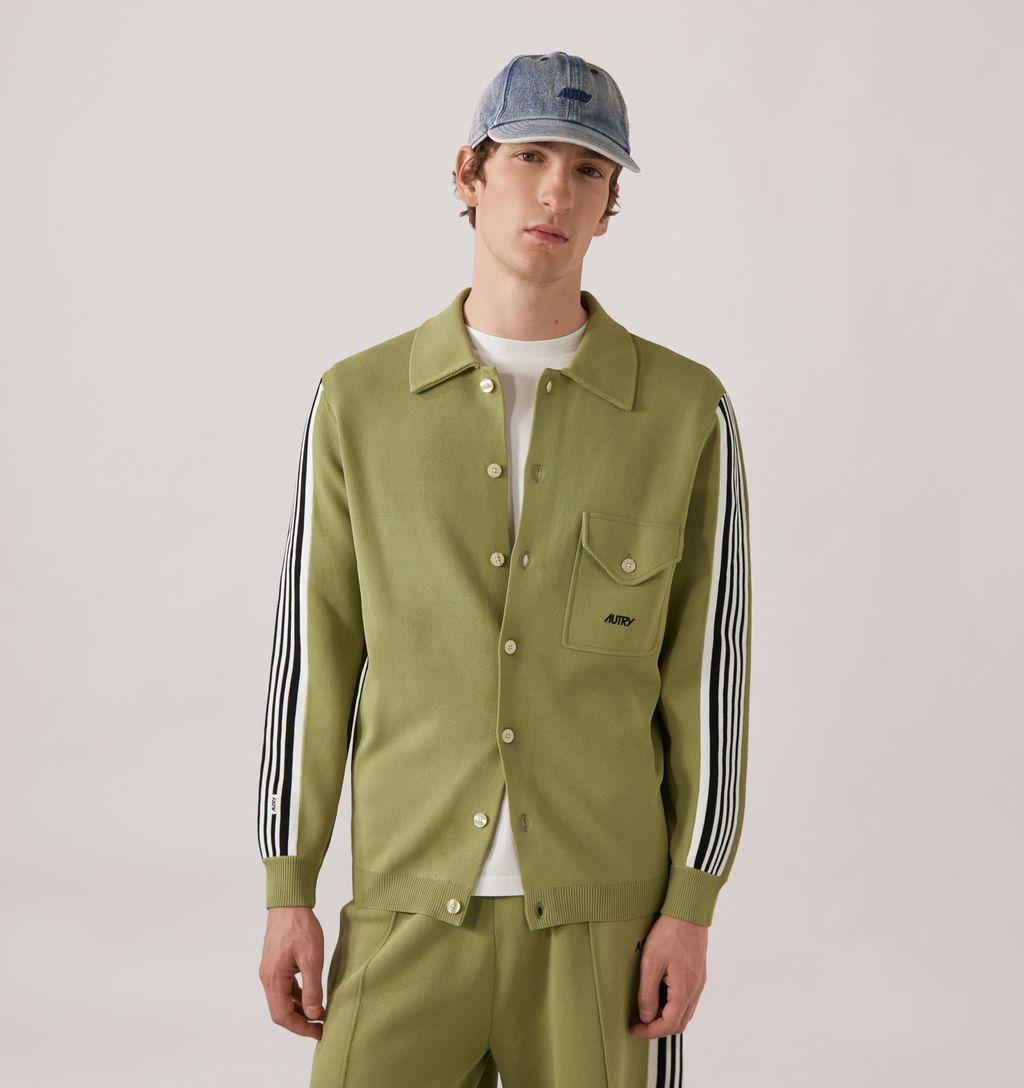 Autry - Chemise veste Homme en maille Vert