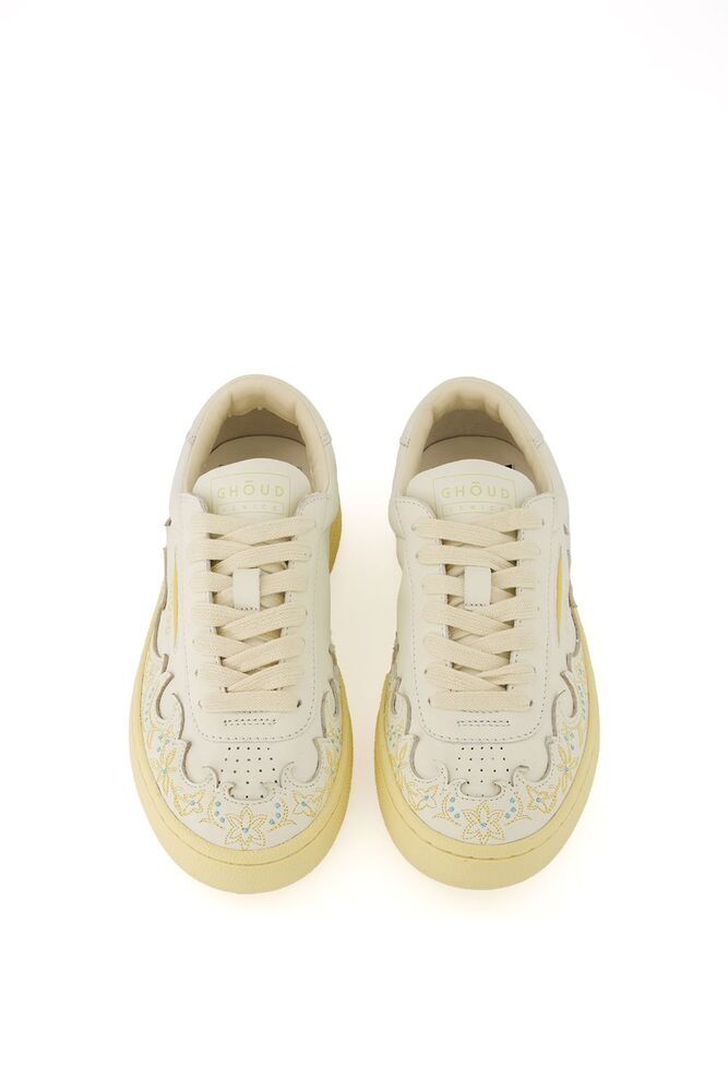 GHOUD - Basket Lido Low Tex Ivoire