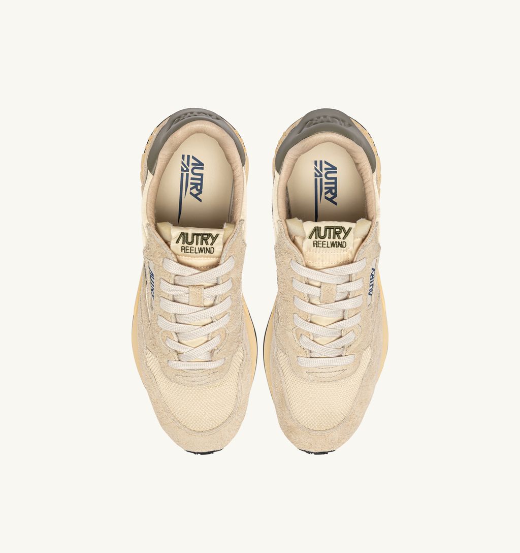 AUTRY - Basket Reelwind en Suede/Net Ecru/Covgreen