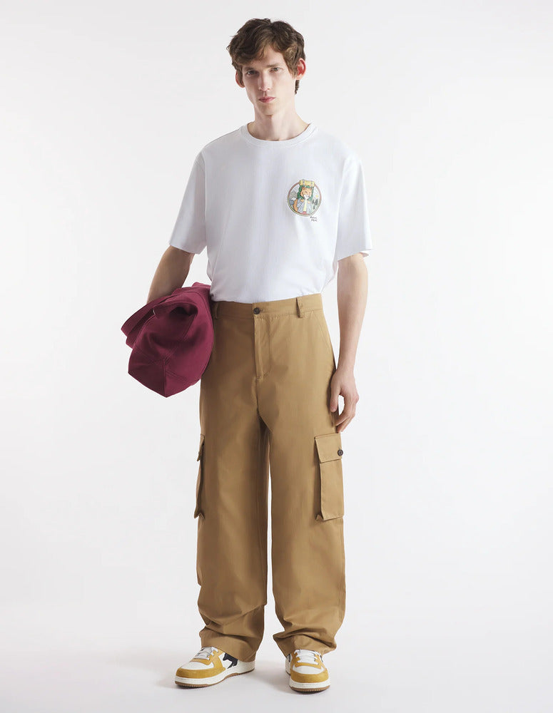 MAISON KITSUNÉ - Tee-shirt Rambling Fox Oversize blanc