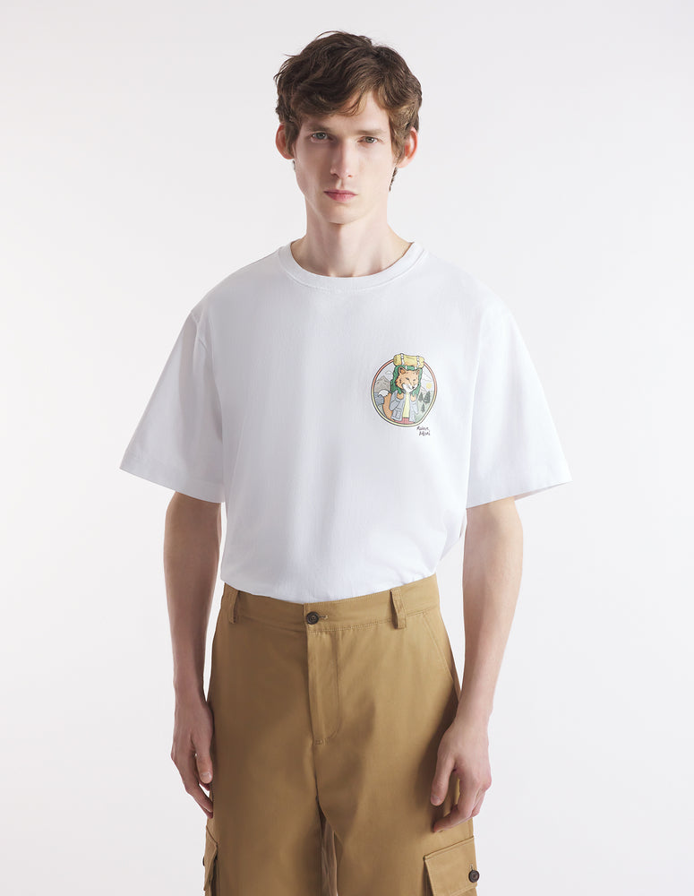 MAISON KITSUNÉ - Tee-shirt Rambling Fox Oversize blanc