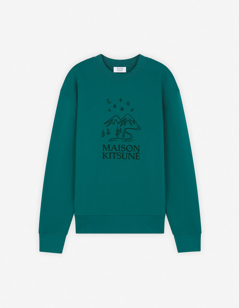 MAISON KITSUNÉ - Sweat Landscape comfort elm