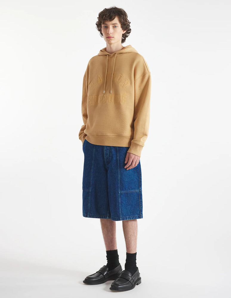 MAISON KITSUNÉ - Hoodie Varsity camomille