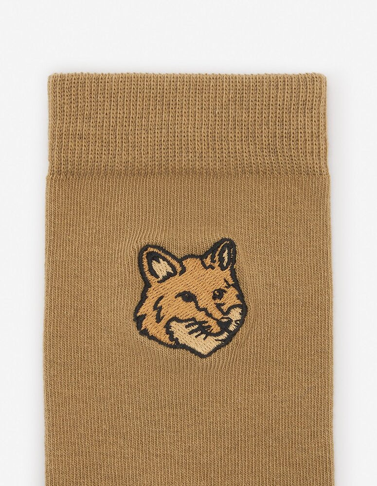 MAISON KITSUNÉ - Chaussettes bold fox head chino beige