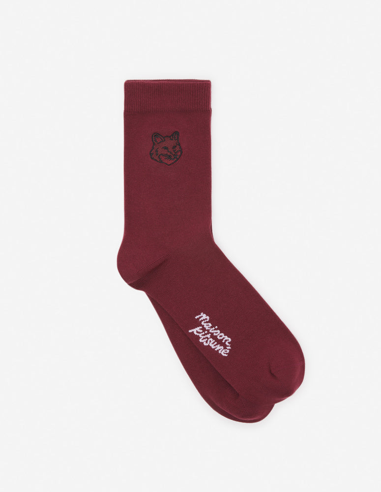 MAISON KITSUNÉ - Chaussettes bold fox head redstar