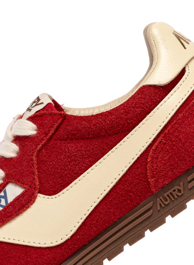 AUTRY - Basket Windspin en daim et cuir Ruby et rutabaga