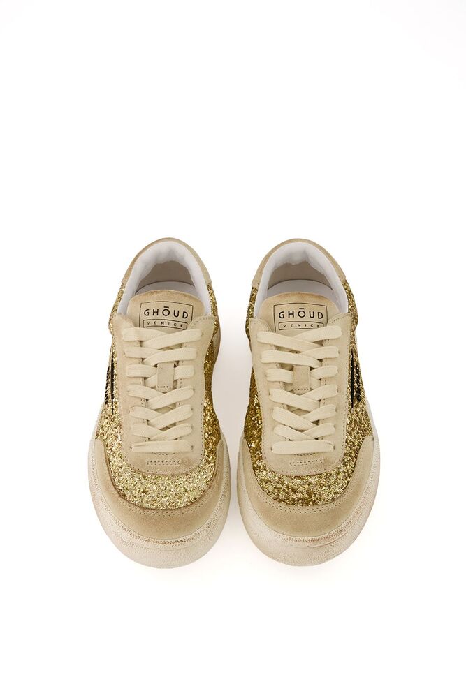 GHOUD - Basket Lido Low Glitter Or