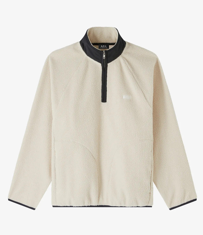 A.P.C. - Sweat Island brodé blanc cassé