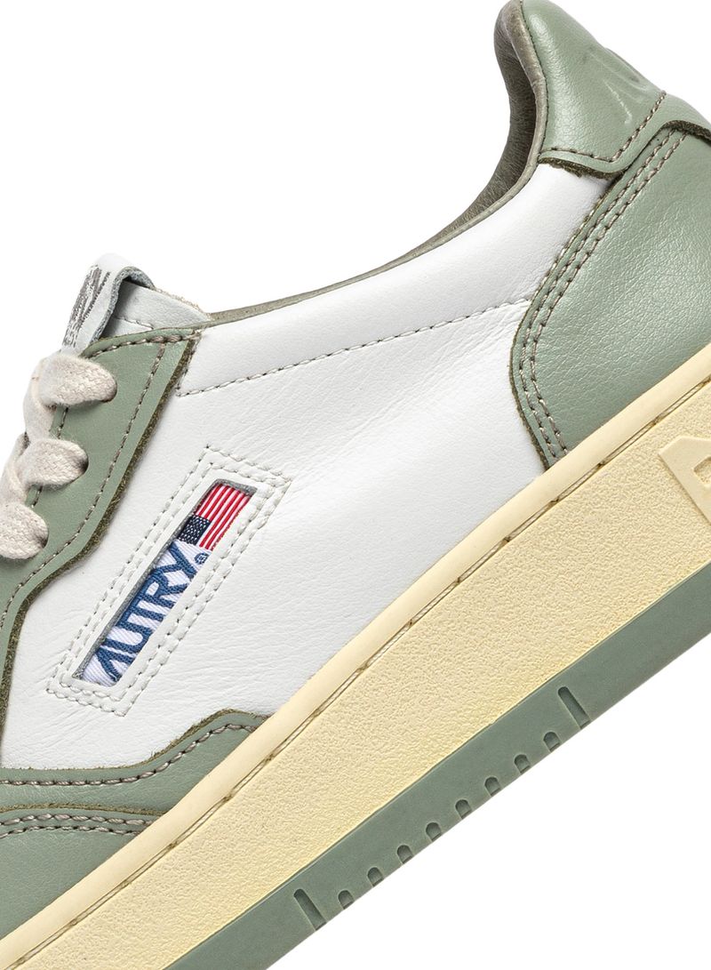 AUTRY - Basket Medalist Low Bicolor White/Seagrass