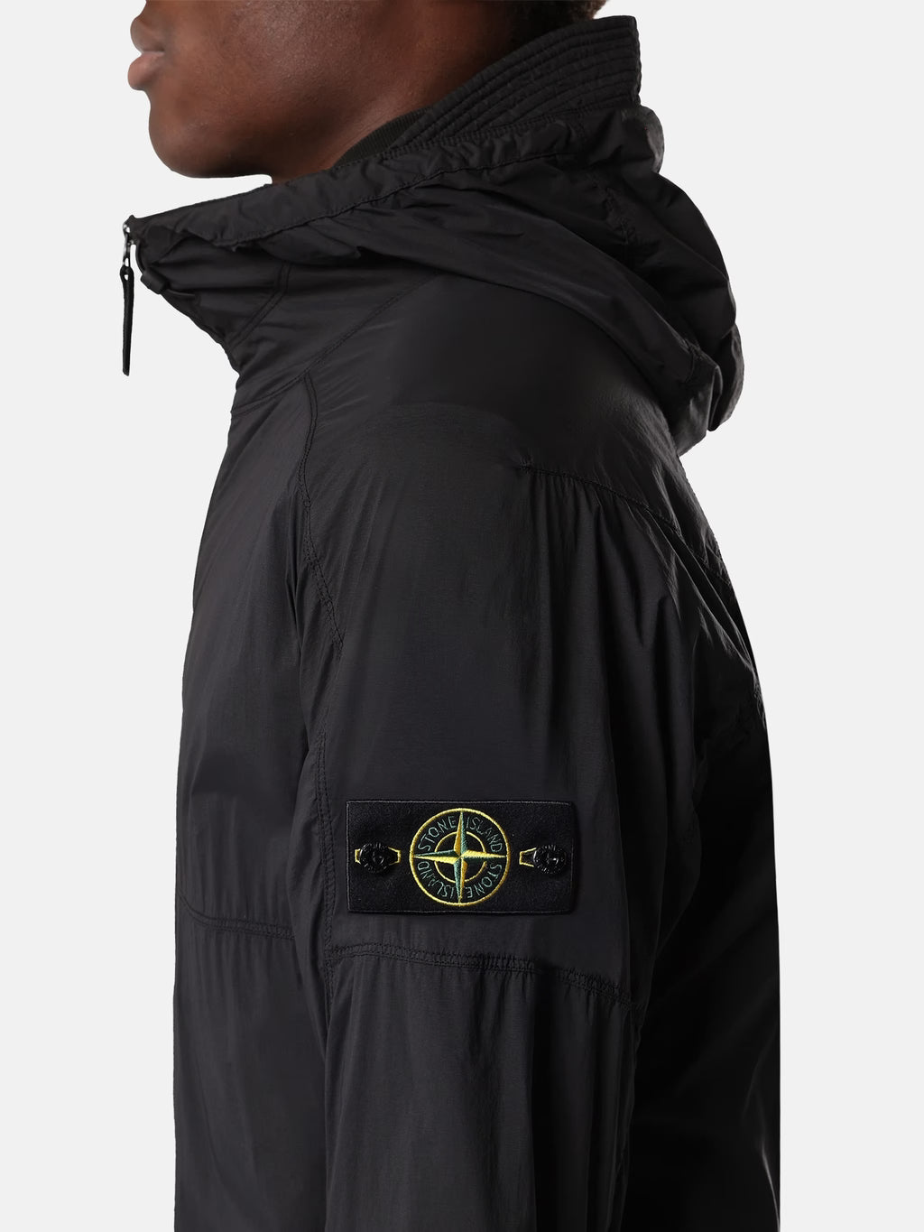 Stone Island - Q100020 Veste à capuche ultra light Nylon Strech Noir