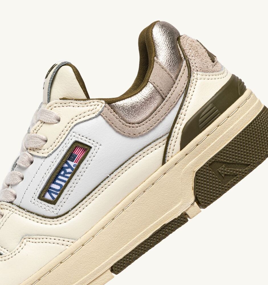 AUTRY - Basket CLC en cuir Lizard et platinium