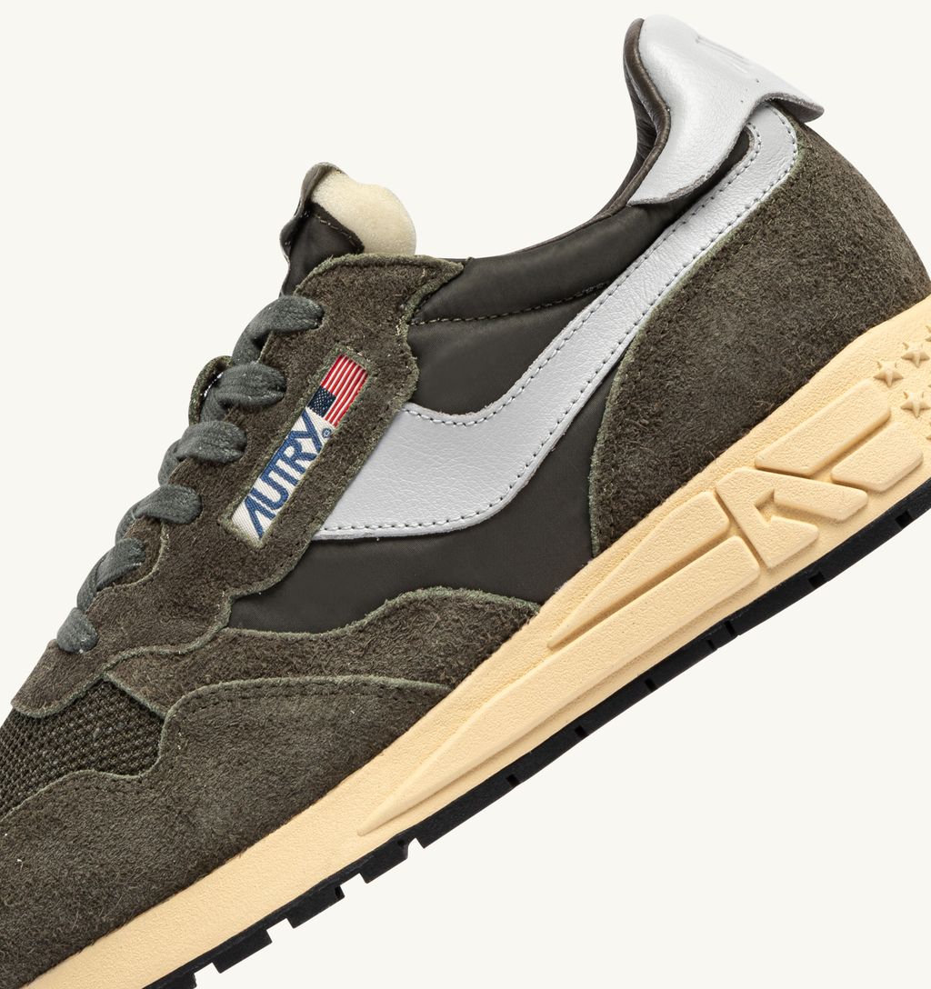 AUTRY - Basket Reelwind en Suede/Net Olive/Harbmist