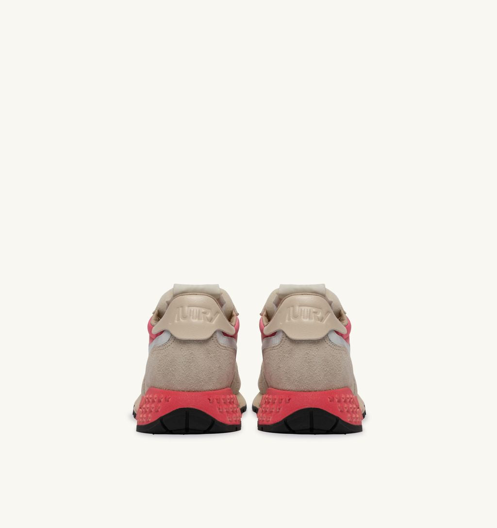 AUTRY - Basket Reelwind Nylon/Suede/leather Coral Pradise/Wife