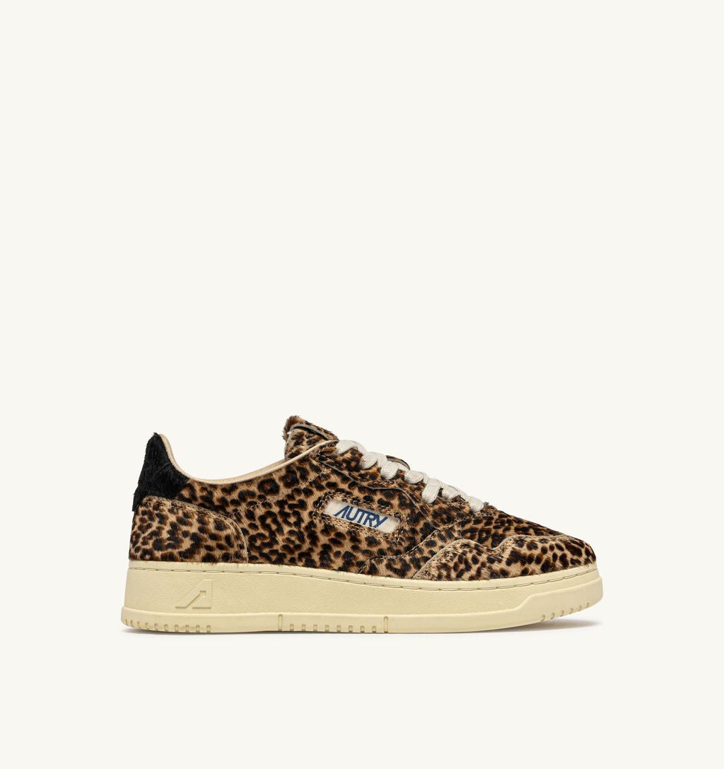 AUTRY - Basket Medalist Low Pony/Safari Leopard/Black