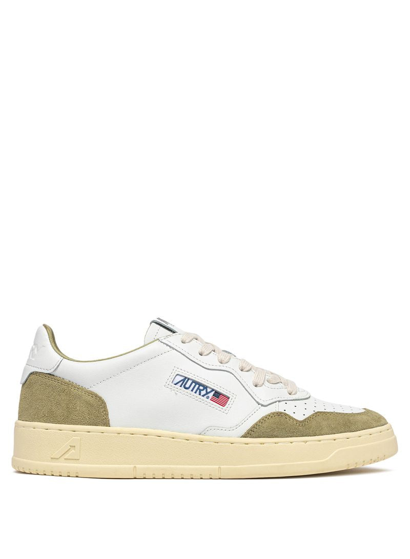 AUTRY - Basket Medalist Low Soft Leather/Suede White/GreyGN
