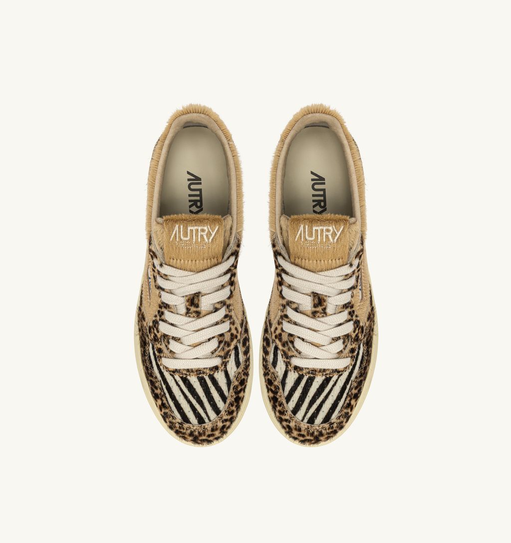 AUTRY - Basket Medalist Low Pony/Safari Leo/Zebra/Ivory