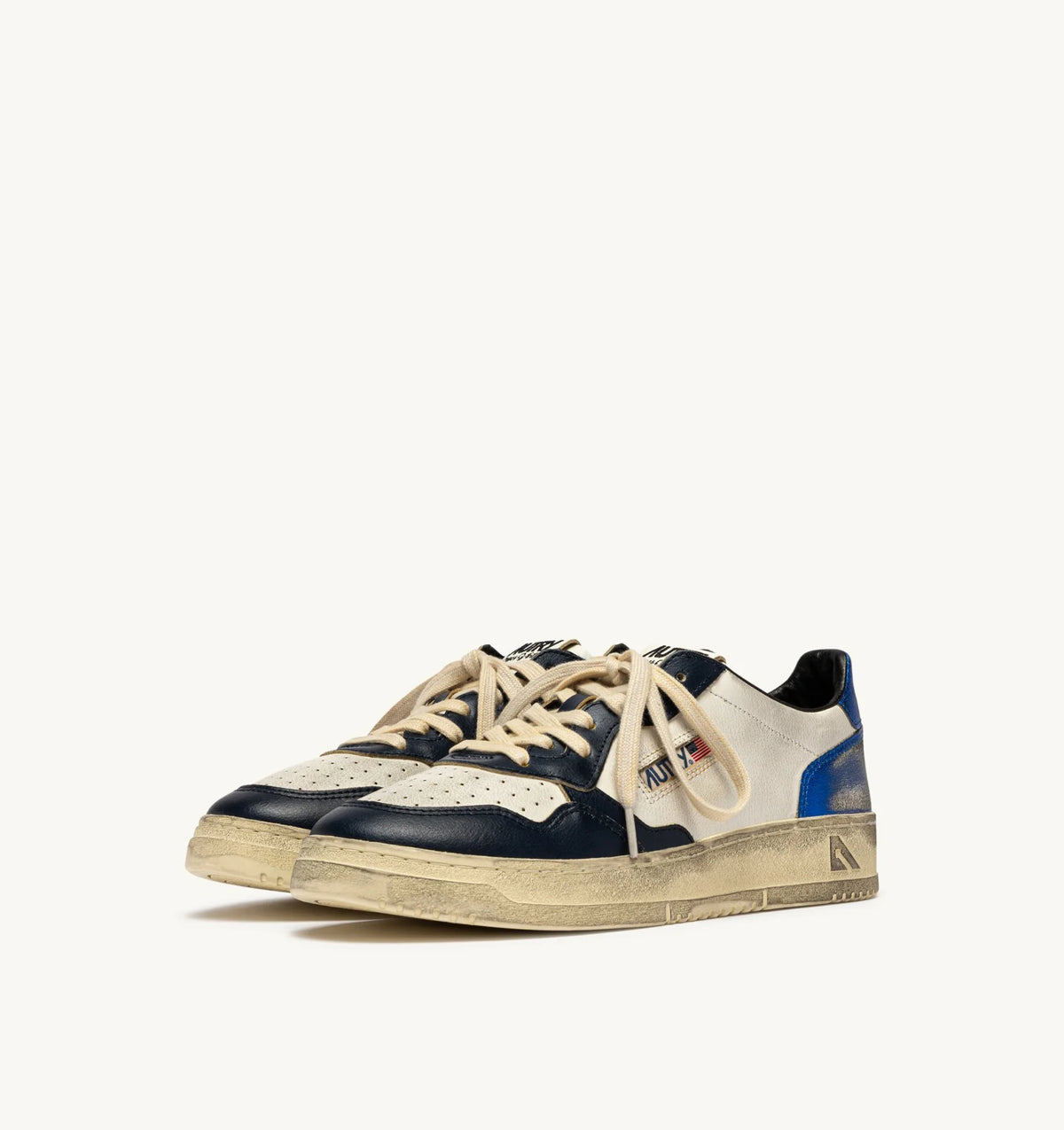 Autry - Basket Medalist Super Vintage Blanc Blue Space et Bleu