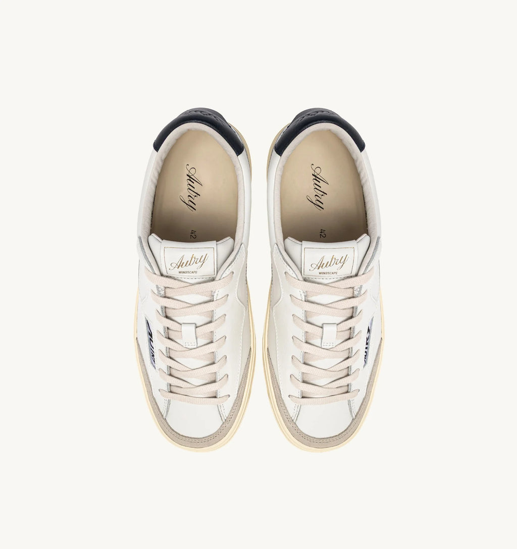 Autry - Windscape low en cuir Blanc et Space