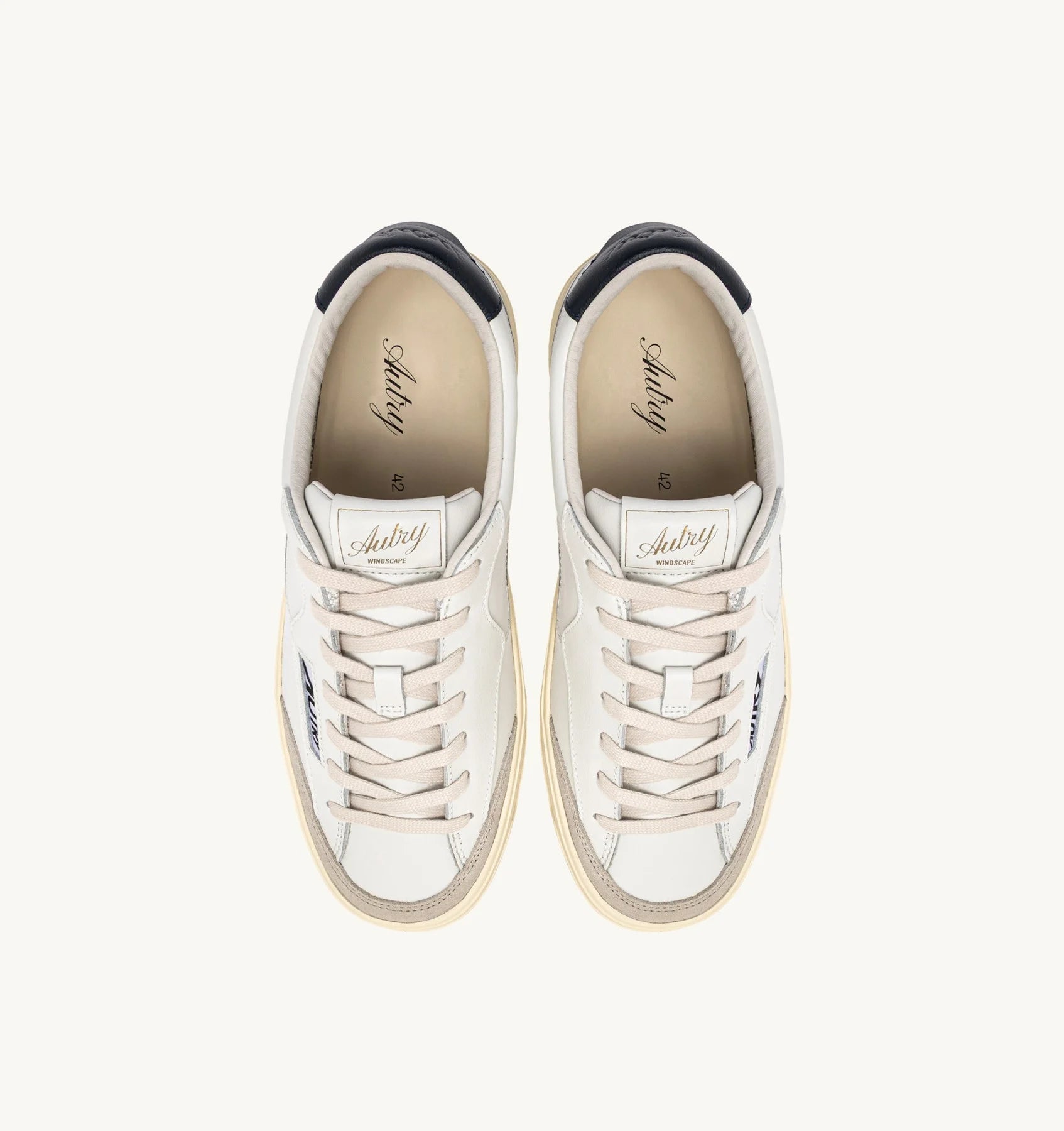 Autry - Windscape low en cuir Blanc et Space