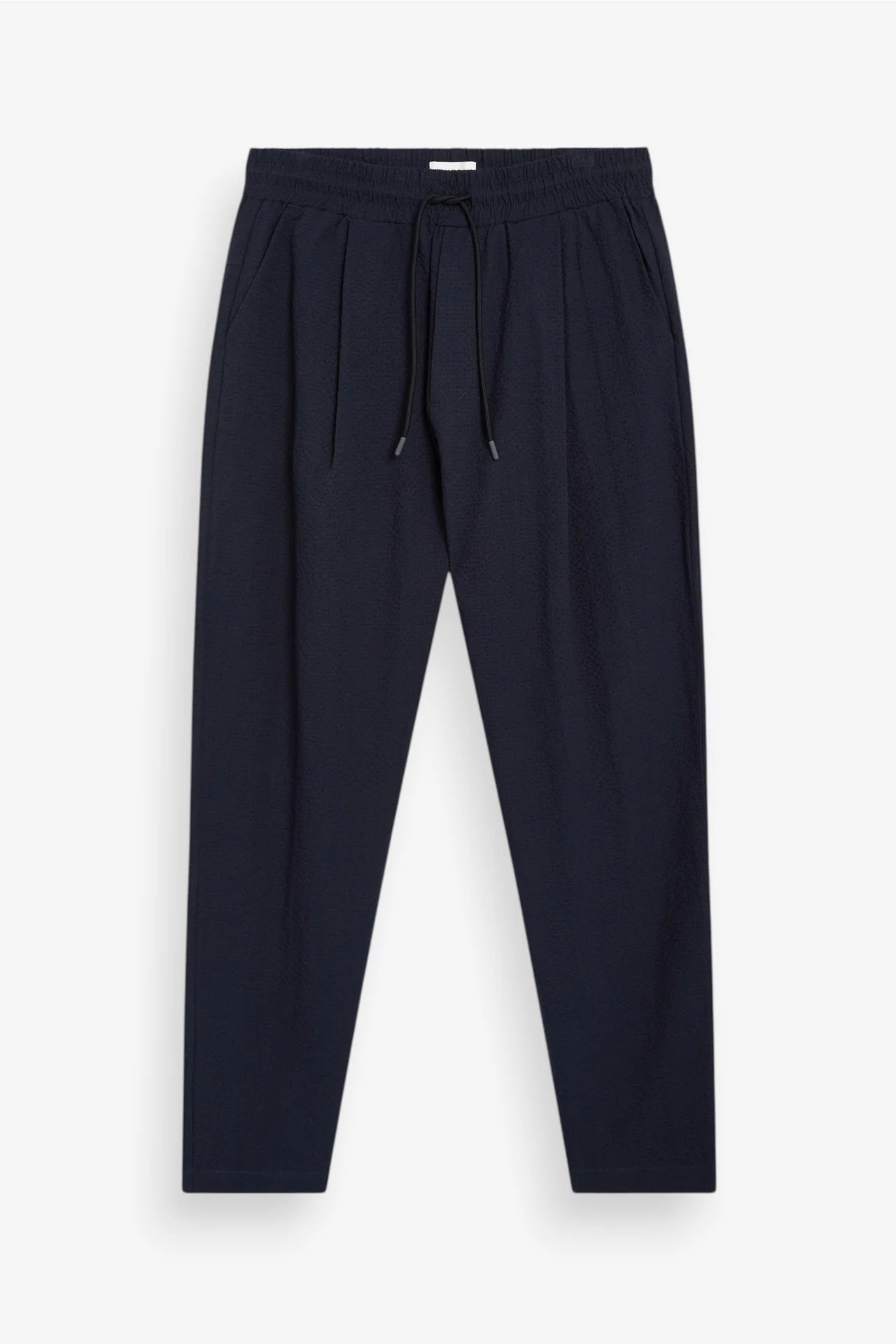 UNFEIGNED - Pantalon Smart Seersucker Navy