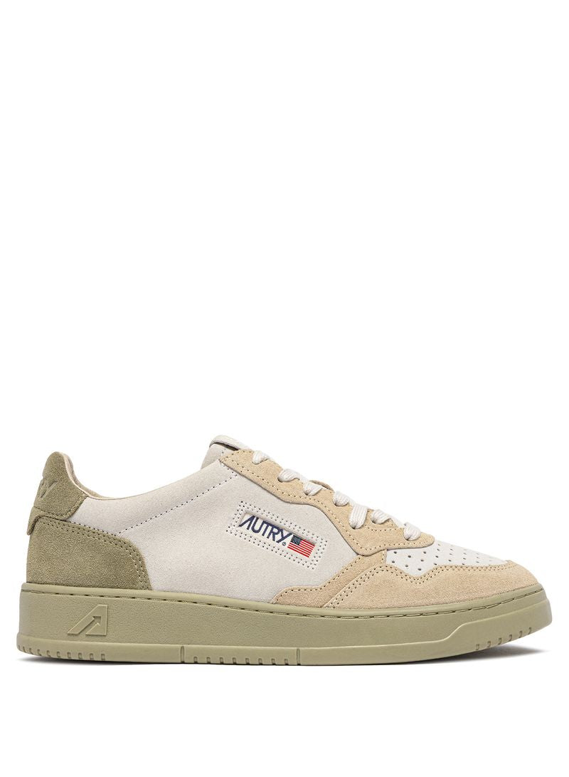 AUTRY - Basket Medalist Low Tricolor suede snd/Grey Green