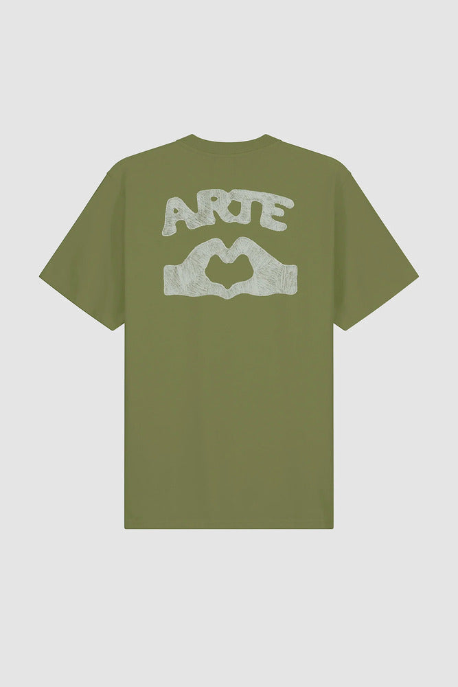 Arte - T-shirt Diels Scribble Vert