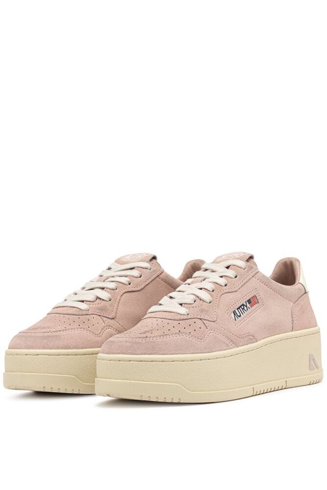 AUTRY - Basket Medalist Platform en daim Silk/white