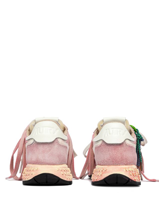 AUTRY - Basket Super Vintage Reelwind Suede/Nylon Red/White